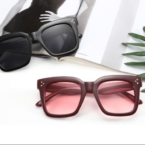 RIO WINE GRADIENT RETRO OVERSIZED SHADES *NWT*